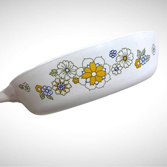 CorningWare Yellow Vintage Floral Bouquet Skillet Sauce Pan! - Picture 4 of 7
